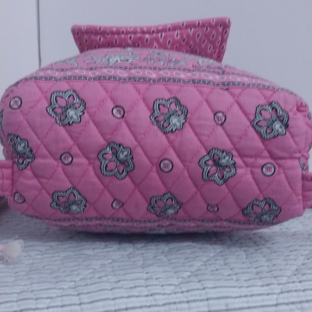 Vera Bradley Pink Floral Quilted Backpack - Picture 5 of 7